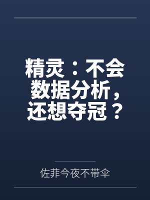精灵:不会数据分析,还想夺冠?by佐菲今夜不带伞